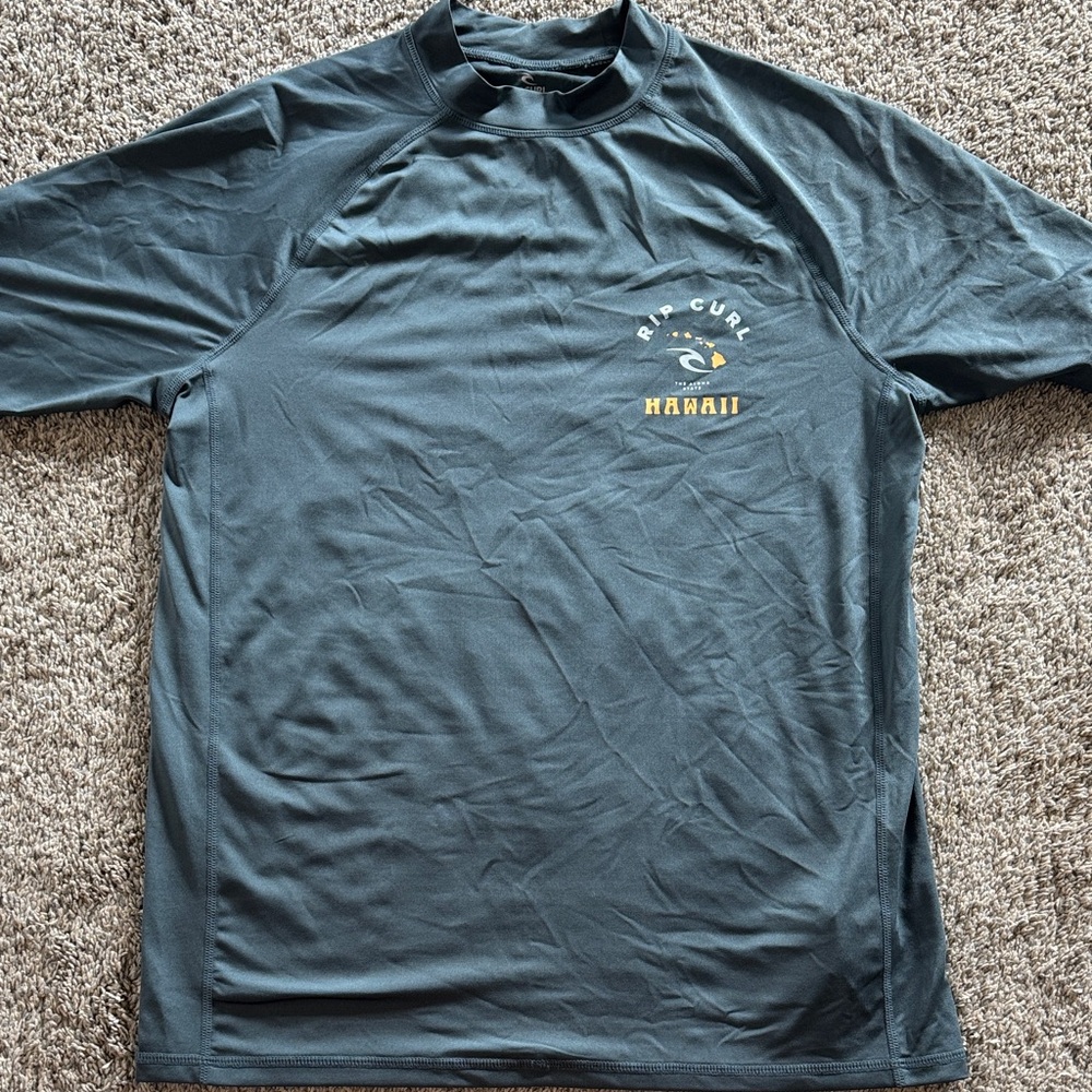 Rip Curl Dark Gray Hawaii Rashguard / Swim Shirt